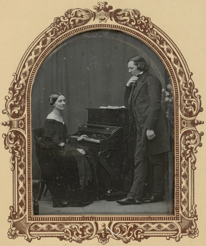 Anonyme - Robert et Clara Schumann, vers 1850