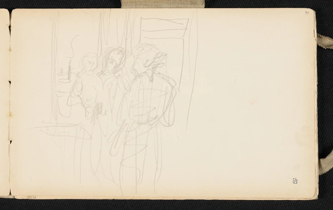 Pierre Bonnard - Deux femmes et un enfant devant une fenêtre