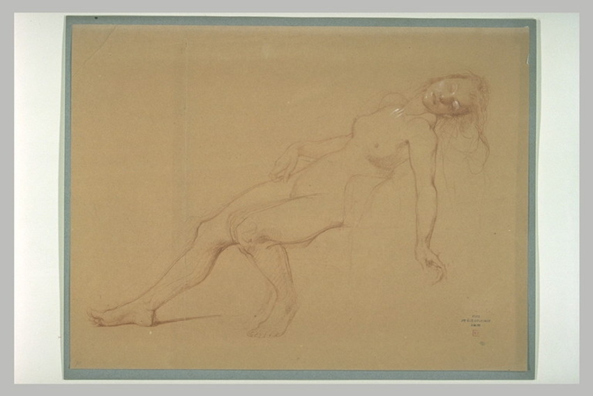 Elie Delaunay - Femme étendue sur le dos, le bras gauche pendant