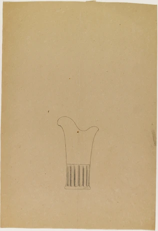 Emile Gallé - Projet de vase dissymétrique
