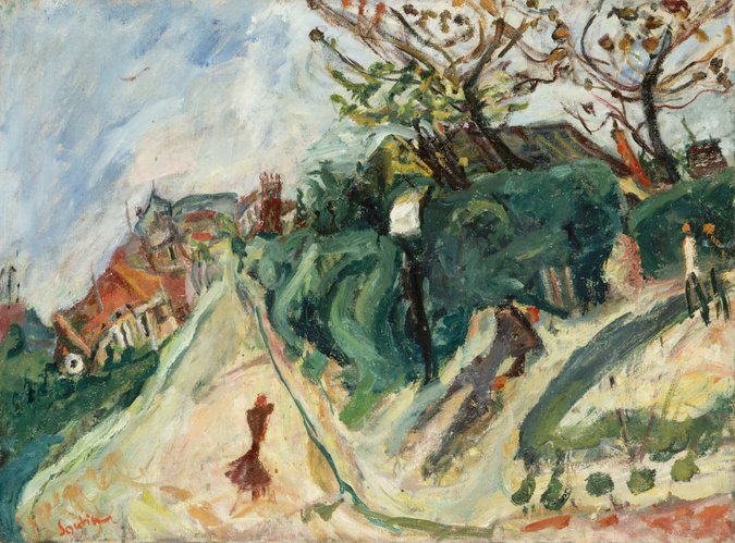 Chaïm Soutine - Paysage avec personnage}