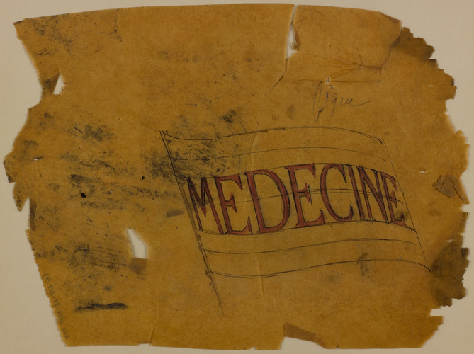 Charles Lameire - Sorbonne, salle des comités, phylactère de la Médecine