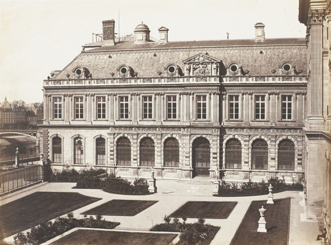 Édouard Baldus - Louvre, la Petite Galerie du bord de l'eau