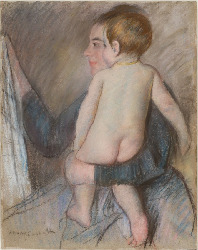 Mary Cassatt - Jeune femme portant un enfant nu