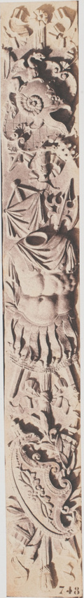 Édouard Baldus - Cartouche de décoration de la façade, cour Lefuel, palais du Lo...