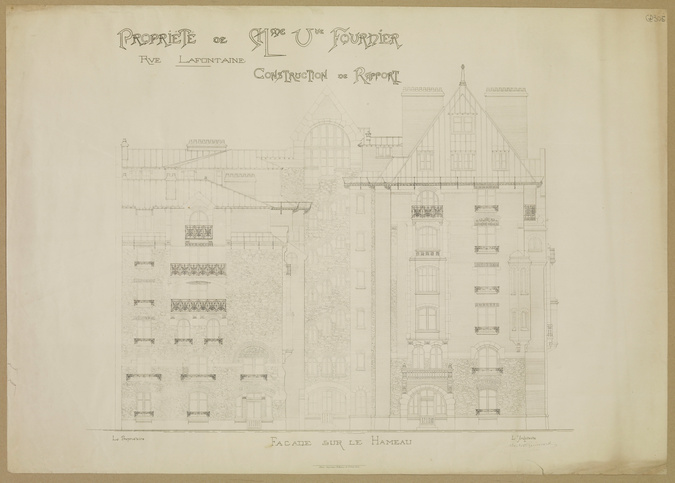 Hector Guimard - Paris 16e, 16, rue La Fontaine, Castel Béranger, propriété de M...