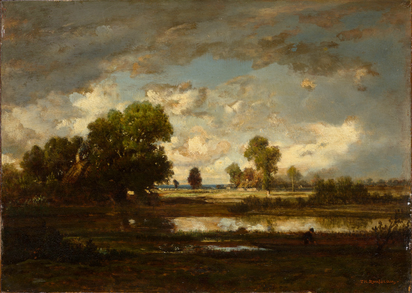 Théodore Rousseau - La Mare : ciel orageux
