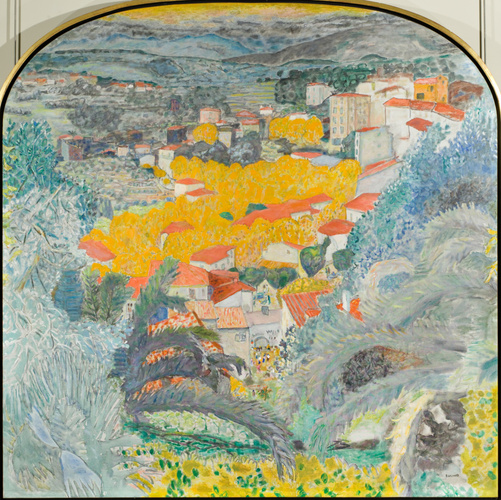 Bonnard dans un jardin - Bonnard peignant un portrait de femme