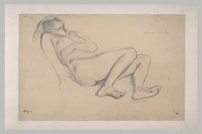 Edgar Degas - Femme nue, étendue sur le dos