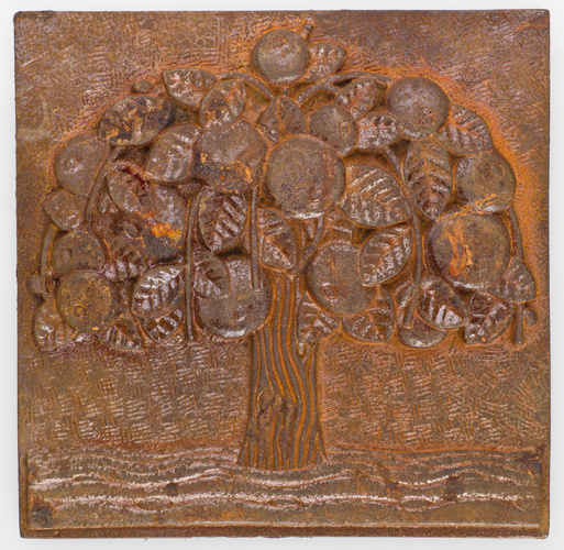 Paul Follot - Plaque à décor de pommier