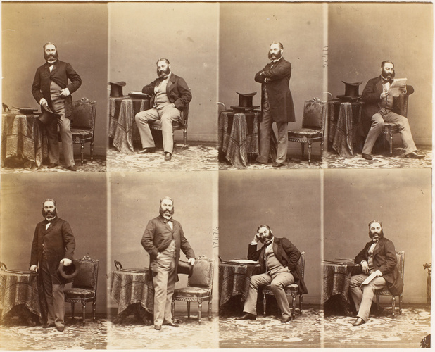 André Adolphe Eugène Disdéri - Général Comte Adlerberg en huit poses, quatre ass...