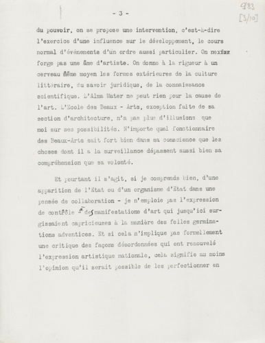 Paul Guillaume - Lettre ouverte à Monsieur le Ministre de l'Education Nationale