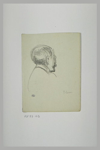 Adolphe Gumery - Tête d'homme, de trois-quarts, de dos