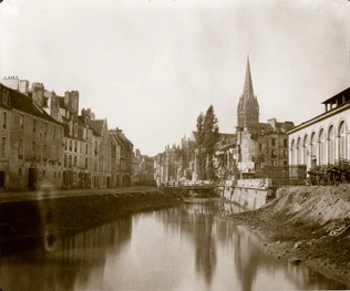 William Baker - Caen, l'Odon, la tour Guillaume-Le-Roy et l'église Saint-Pierre