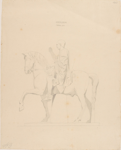 Louis Boitte - Naples, Musée National, statue équestre de Marcus Balbus le père,...