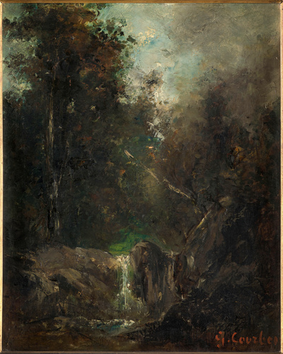 Gustave Courbet - Paysage avec cascade