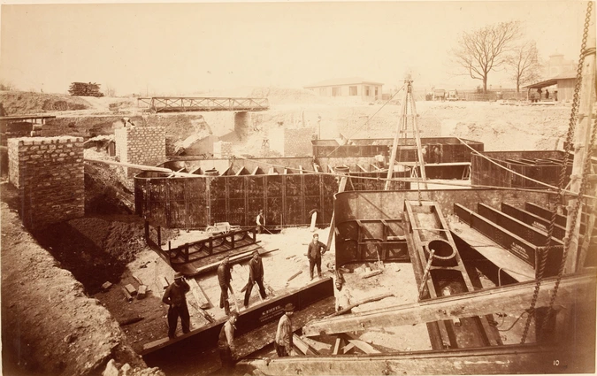 Louis-Emile Durandelle - 21 avril 1887. Pile n° 1 montage du caisson