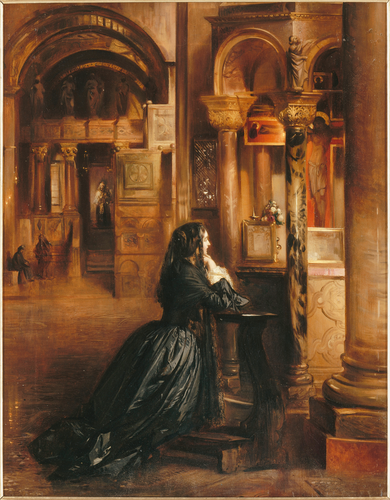 Ernest Meissonier - Femme en prière à Saint-Marc de Venise