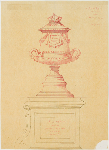 Alfred-Nicolas Normand - Chapelle Saint-Jérôme aux Invalides, projet d'urne funé...