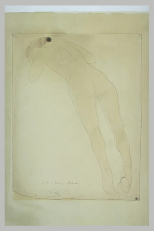 Auguste Rodin - Femme nue, de dos, étendue sur le ventre