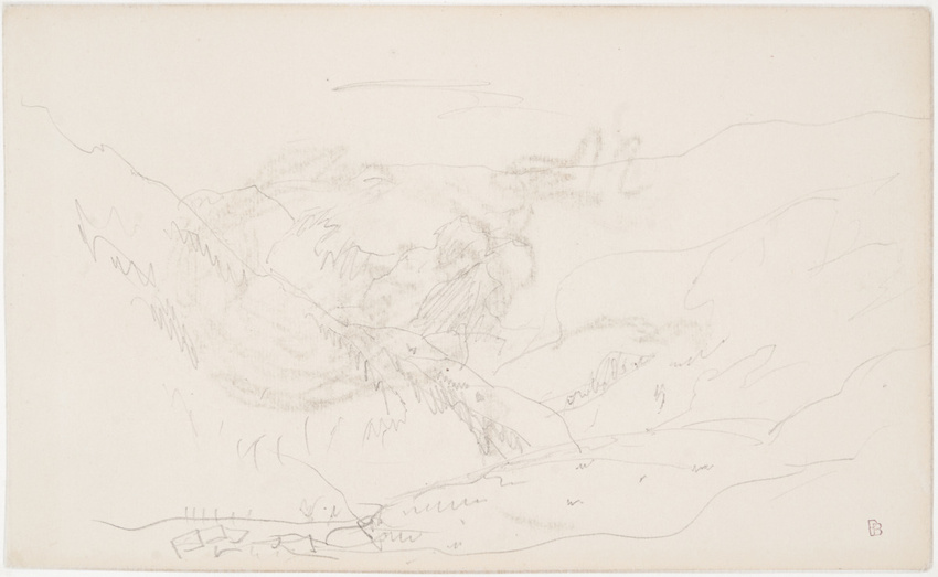 Pierre Bonnard - Esquisse de paysage montagneux
