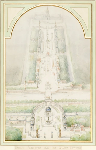 Alphonse Defrasse - Projet pour l'Exposition universelle de 1900, entrée princip...