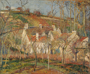Camille Pissarro - Les Toits rouges, coin de village, effet d'hiver