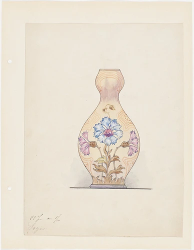 Théophile Soyer - Modèle pour vase émaillé