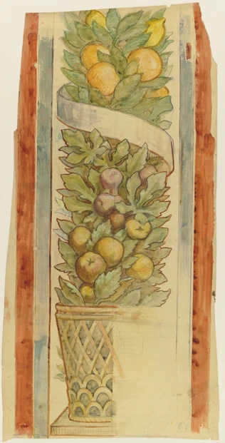 Charles Lameire - Clamart, maison de retraite Ferrari, chapelle, frise de fruits