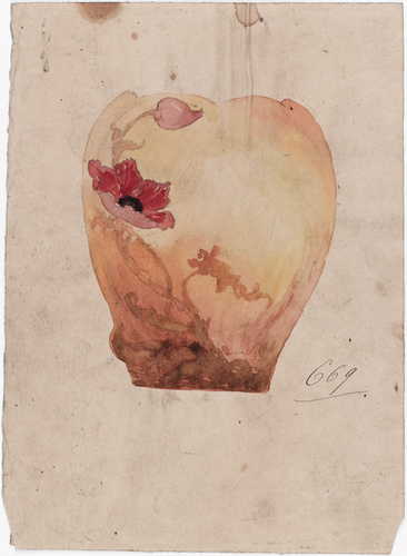 Emile Gallé - Vase aux papavéracées