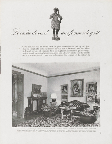 Anonyme - Le cadre de vie d'une femme de goût.