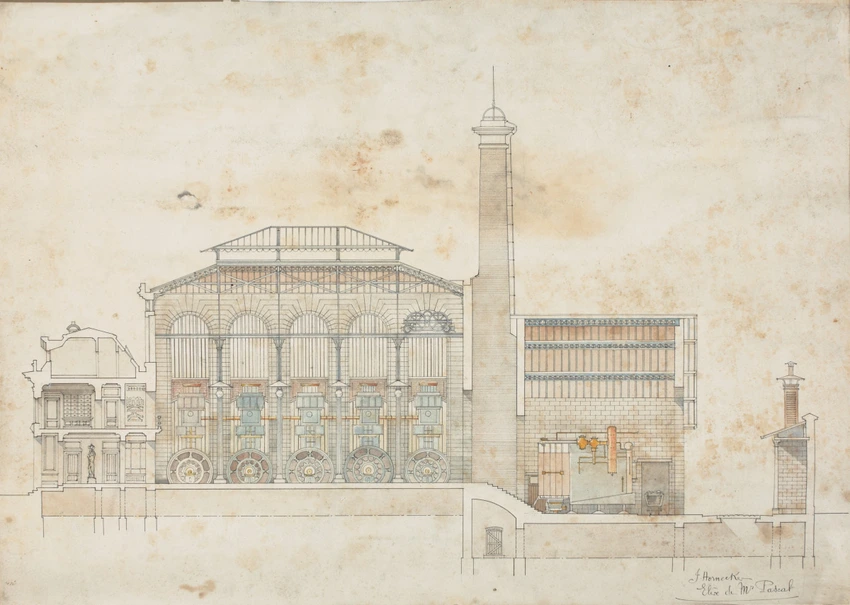 Joseph Hornecker - Projet d'usine, coupe