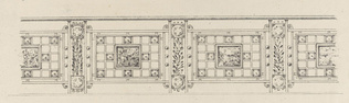 Edgar Brandt - Projet de rambarde pour un balcon