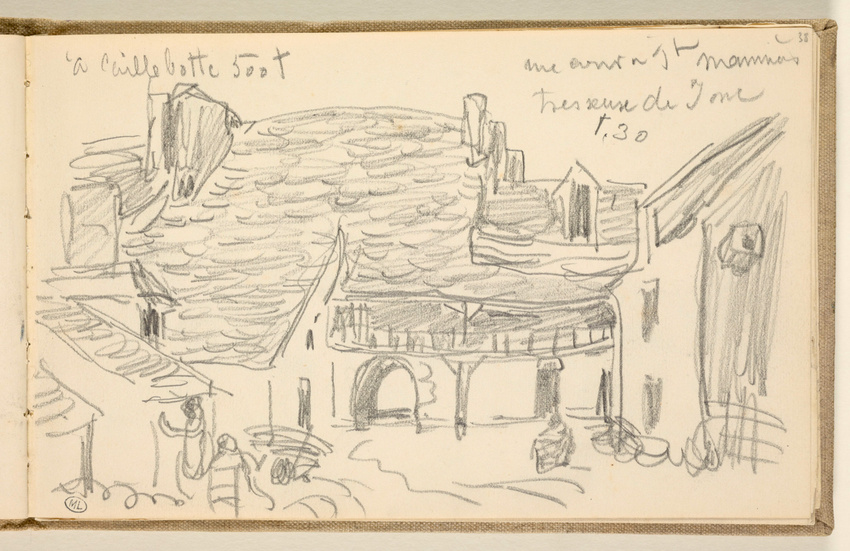 Alfred Sisley - Une cour à Saint-Mammès
