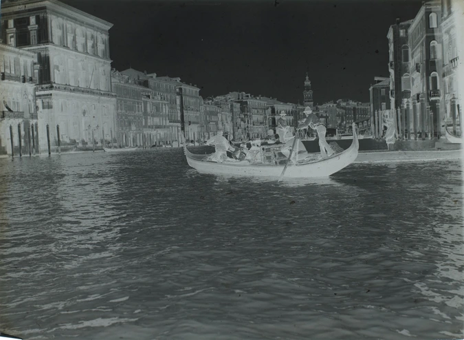 Henri Lemoine - Gondole sur le Grand Canal à Venise