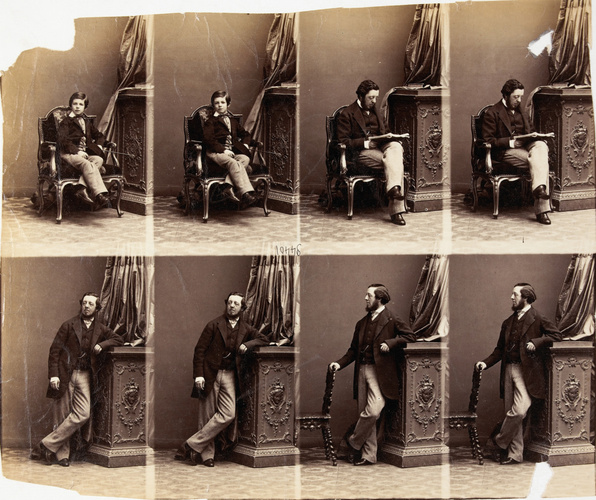 André Adolphe Eugène Disdéri - Lord Manners et Henry Manners en huit poses, six ...