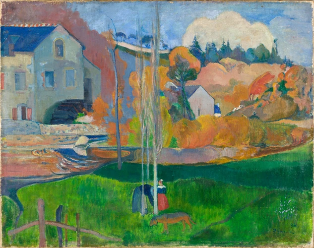 Paul Gauguin - Paysage de Bretagne. Le moulin David