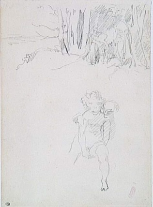 Edouard Manet - Enfant et détail de paysage