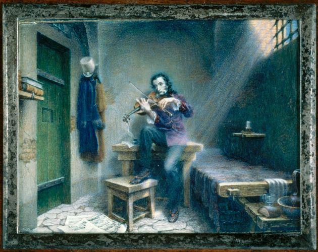 Leo Dubson - Paganini en prison jouant son 'Moïse' sur la seule corde 'G'