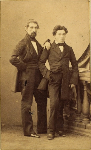 André Adolphe Eugène Disdéri - Portrait de Désiré Lebel et de Désiré Lebel fils,...