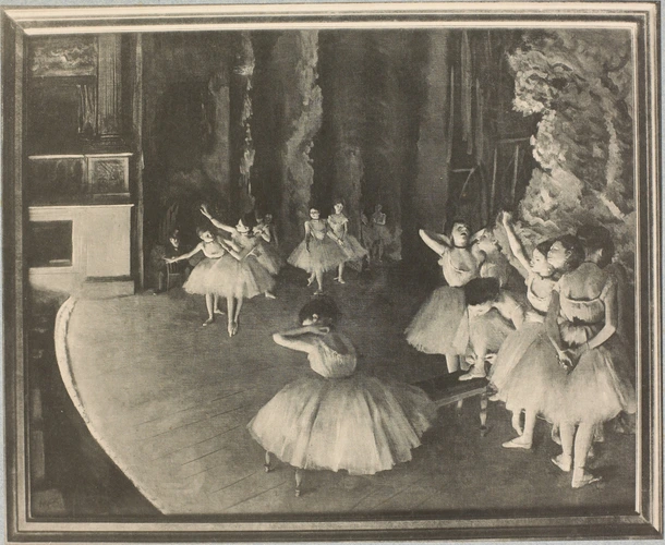 Anonyme - "Répétition d'un ballet sur la scène", tableau d'Edgar Degas