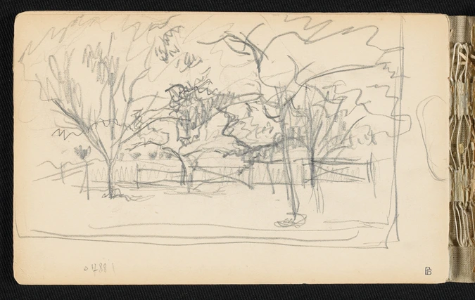Pierre Bonnard - Croquis du jardin du Clos au Grand-Lemps pour la composition Le...