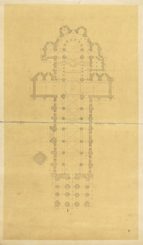 Juste Lisch - Eglise de Saint-Benoît-sur-Loire, plan général