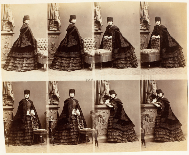 André Adolphe Eugène Disdéri - Duchesse de Sutherland en huit poses en pied