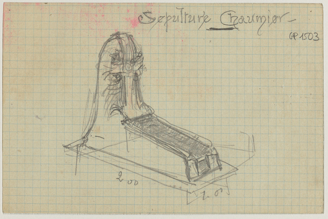 Hector Guimard - Bléré, cimetière, sépulture de Nelly chaumier