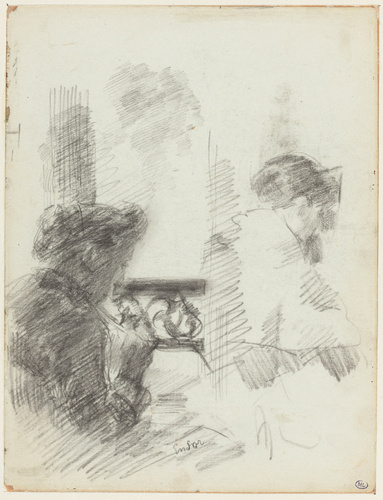 James Ensor - Femme de profil, cousant près d'une fenêtre ouverte