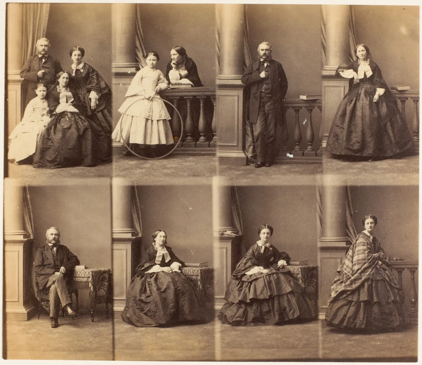 André Adolphe Eugène Disdéri - Colonel Yermoloff et sa famille en huit poses
