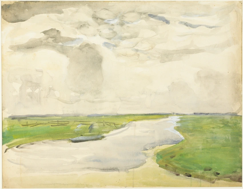 Piet Mondrian - Méandres : paysage de polder avec rivière