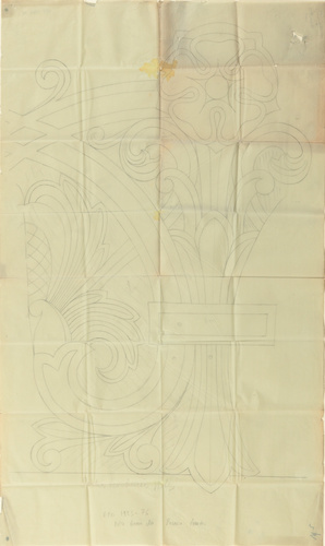 Maison Monduit - Notre-Dame du Rosaire à Lourdes, détail de l'un des motifs orne...