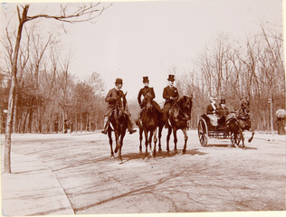 Henri Lemoine - Cavaliers et cariole, Bois de Boulogne